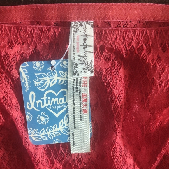 Free People Red Lace Intimates - Picture 2 of 3